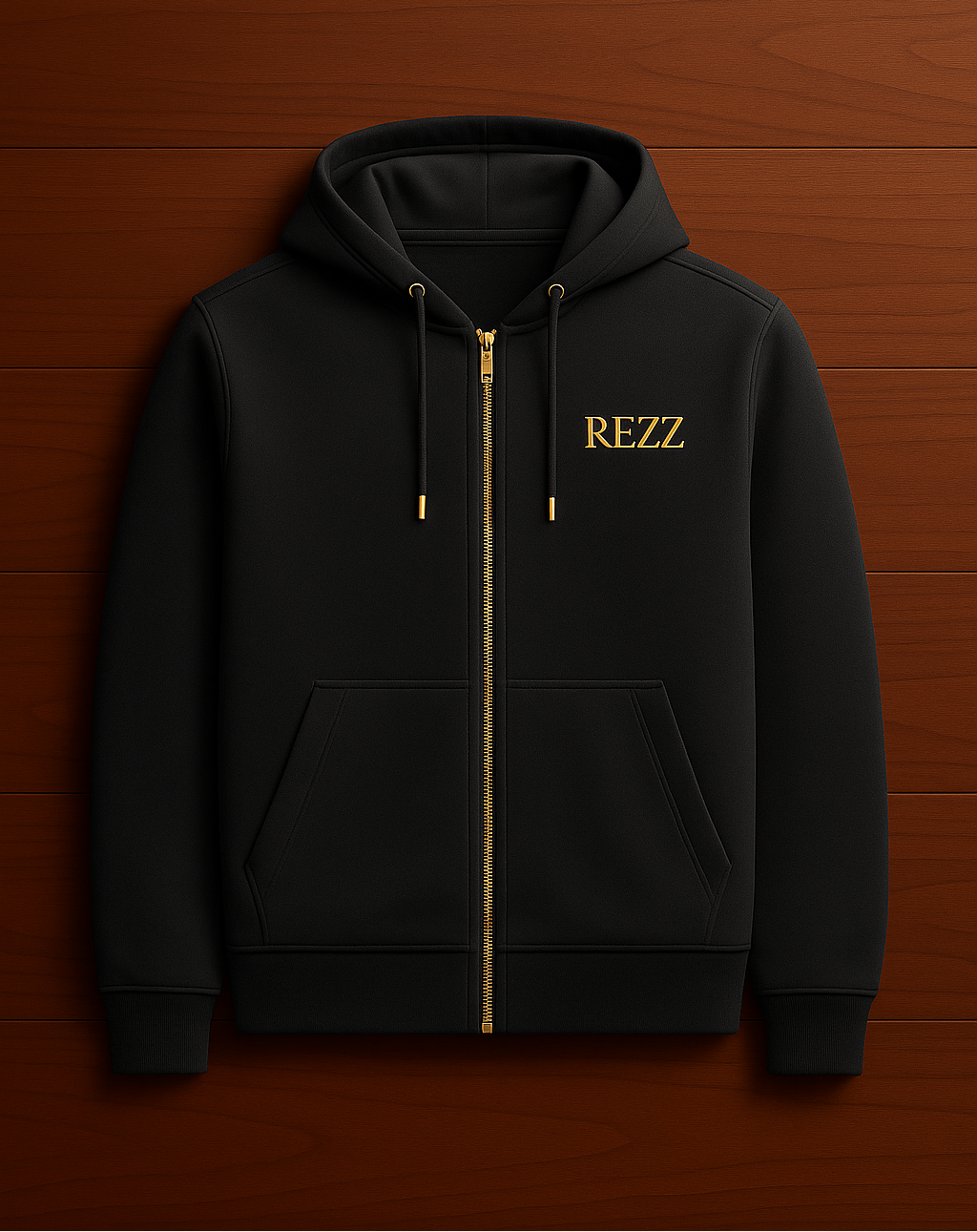REZZ Yazılı Zip-Up Hoodie