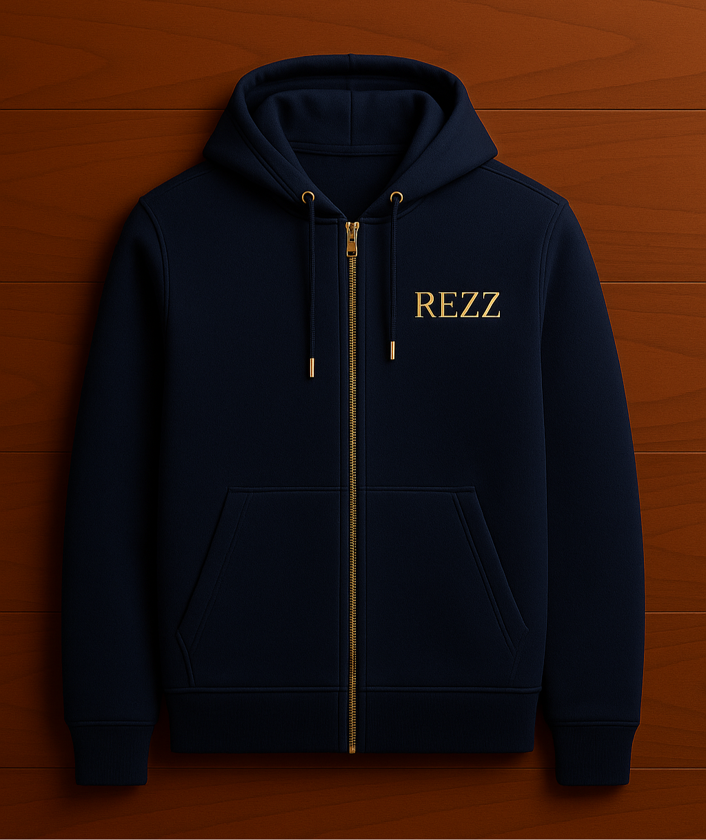 REZZ Yazılı Zip-Up Hoodie