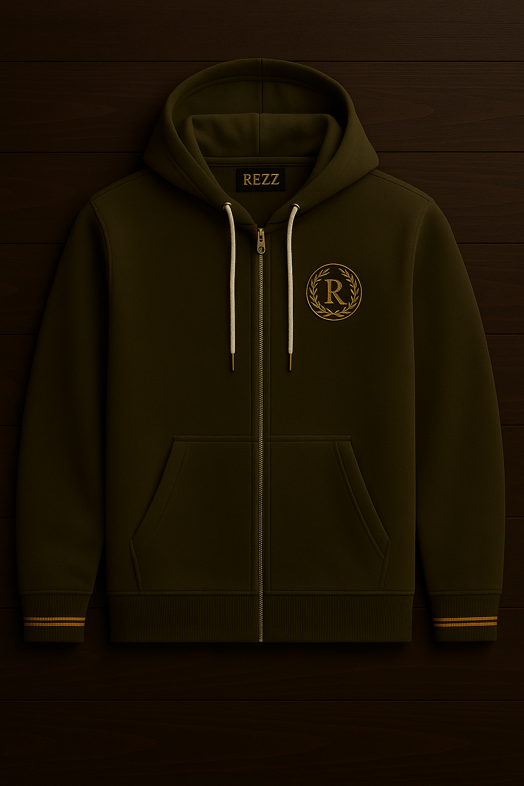 Rezz logolu Zip-Up Hoodie