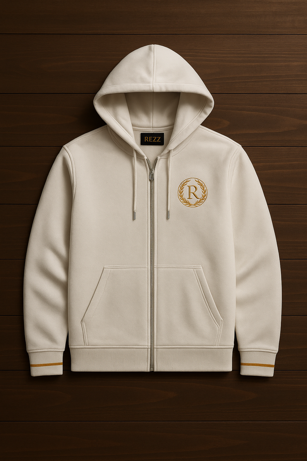 Rezz logolu Zip-Up Hoodie