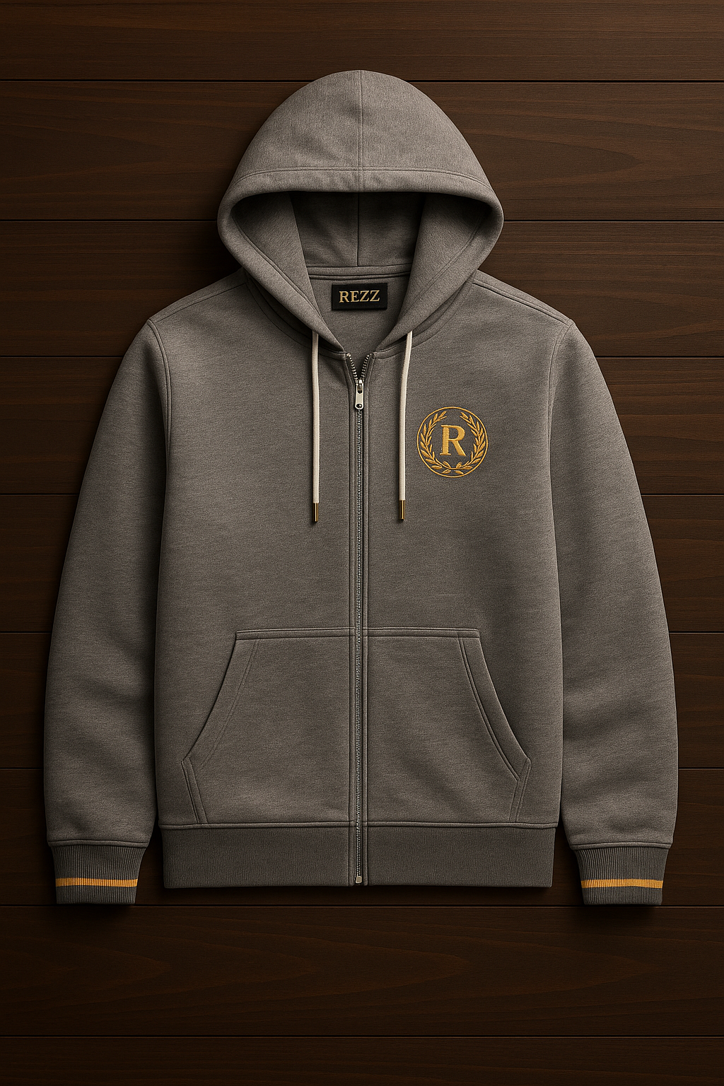 Rezz logolu Zip-Up Hoodie