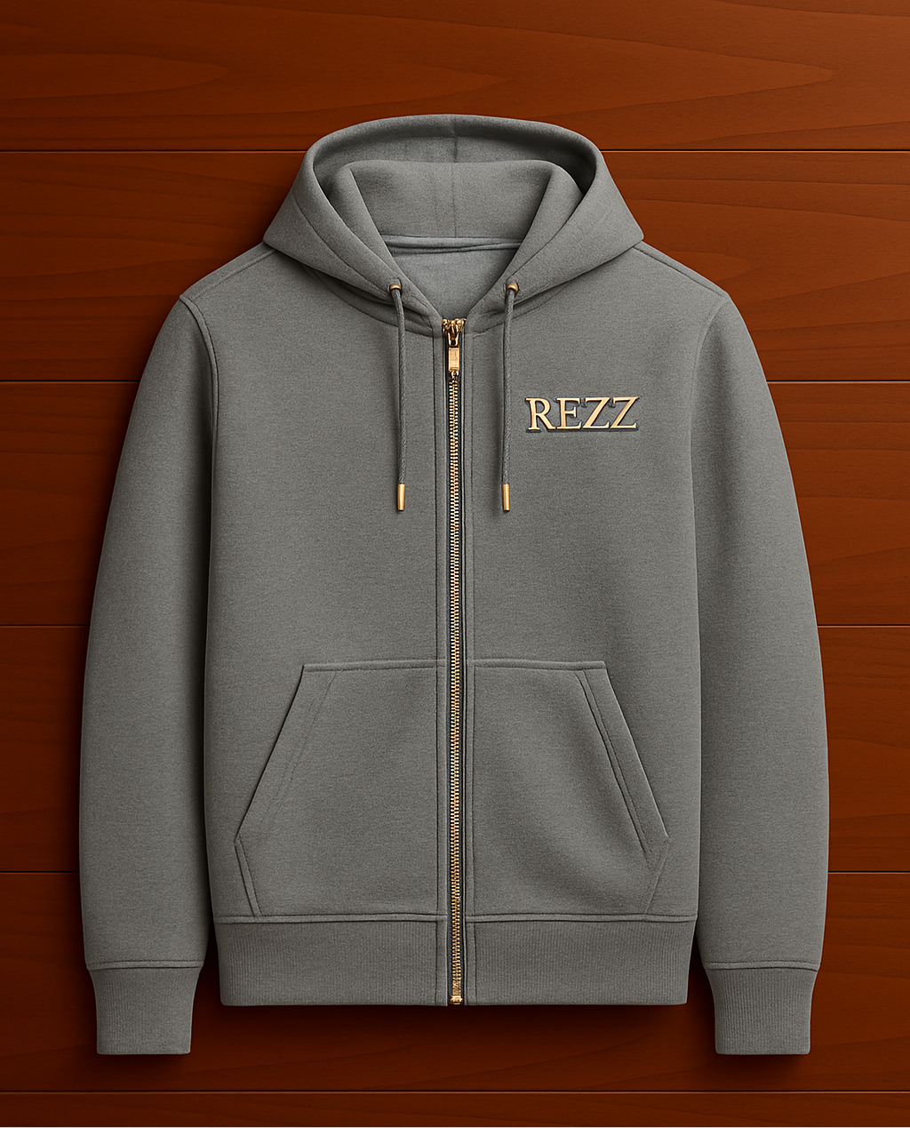 REZZ Yazılı Zip-Up Hoodie