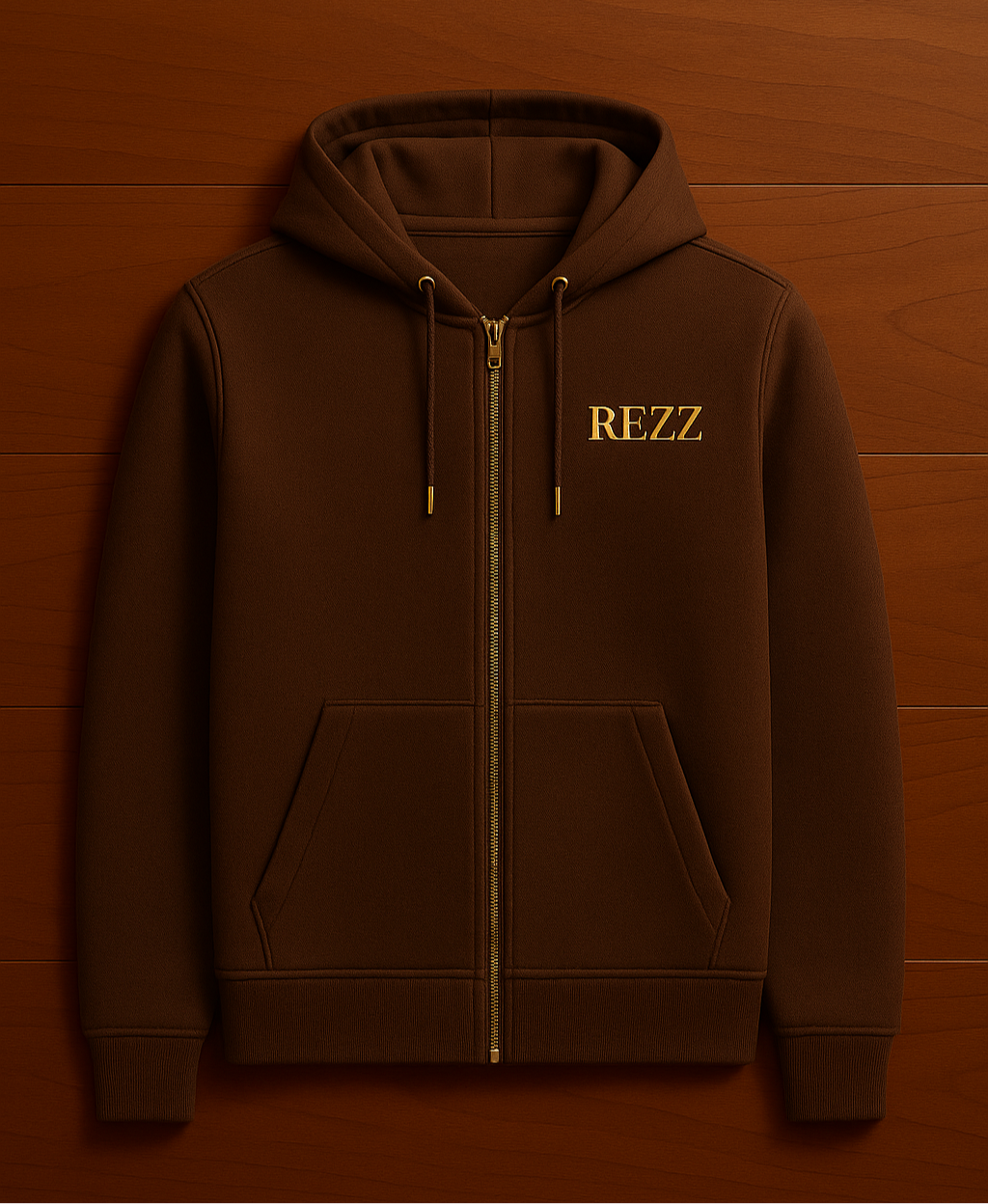 REZZ Yazılı Zip-Up Hoodie