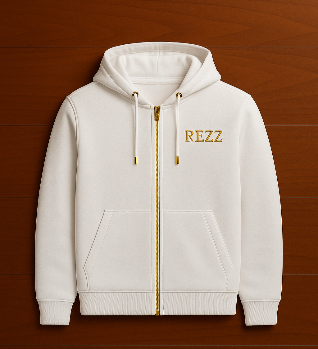 REZZ Yazılı Zip-Up Hoodie