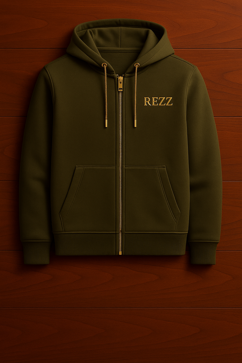 REZZ Yazılı Zip up-Hoodie