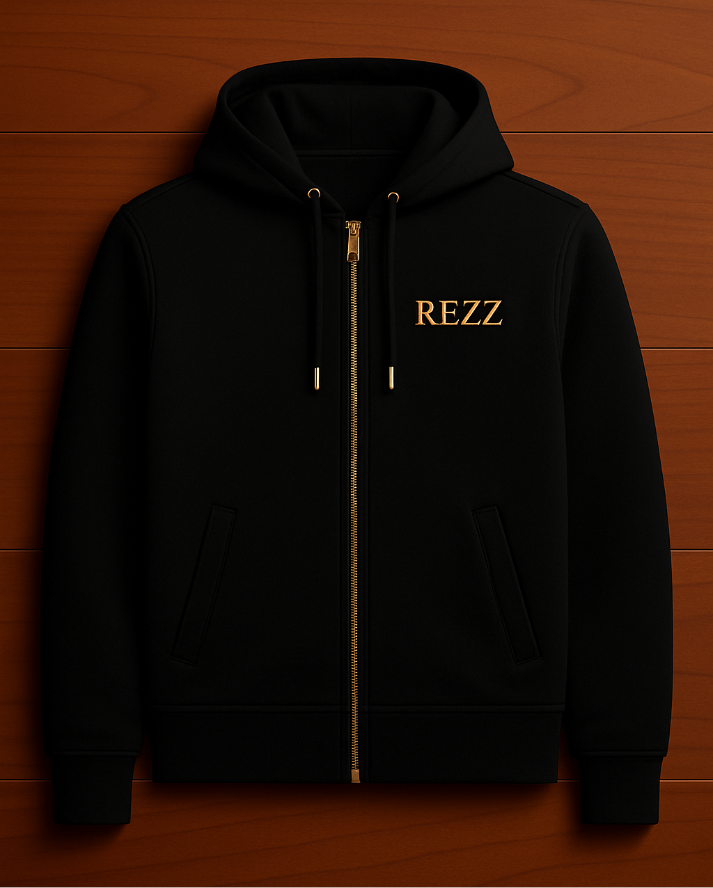 REZZ Yazılı Zip-Up Hoodie