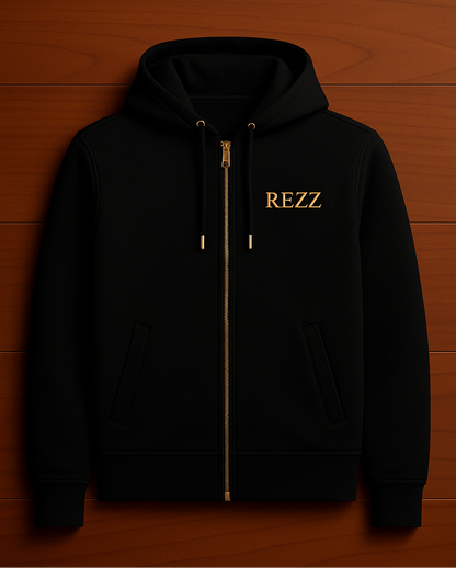 REZZ Yazılı Zip-Up Hoodie
