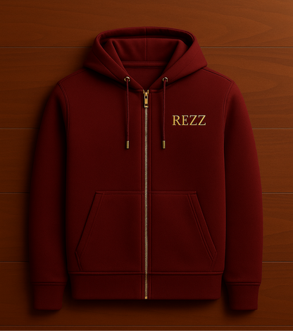 REZZ Yazılı Zip-Up Hoodie