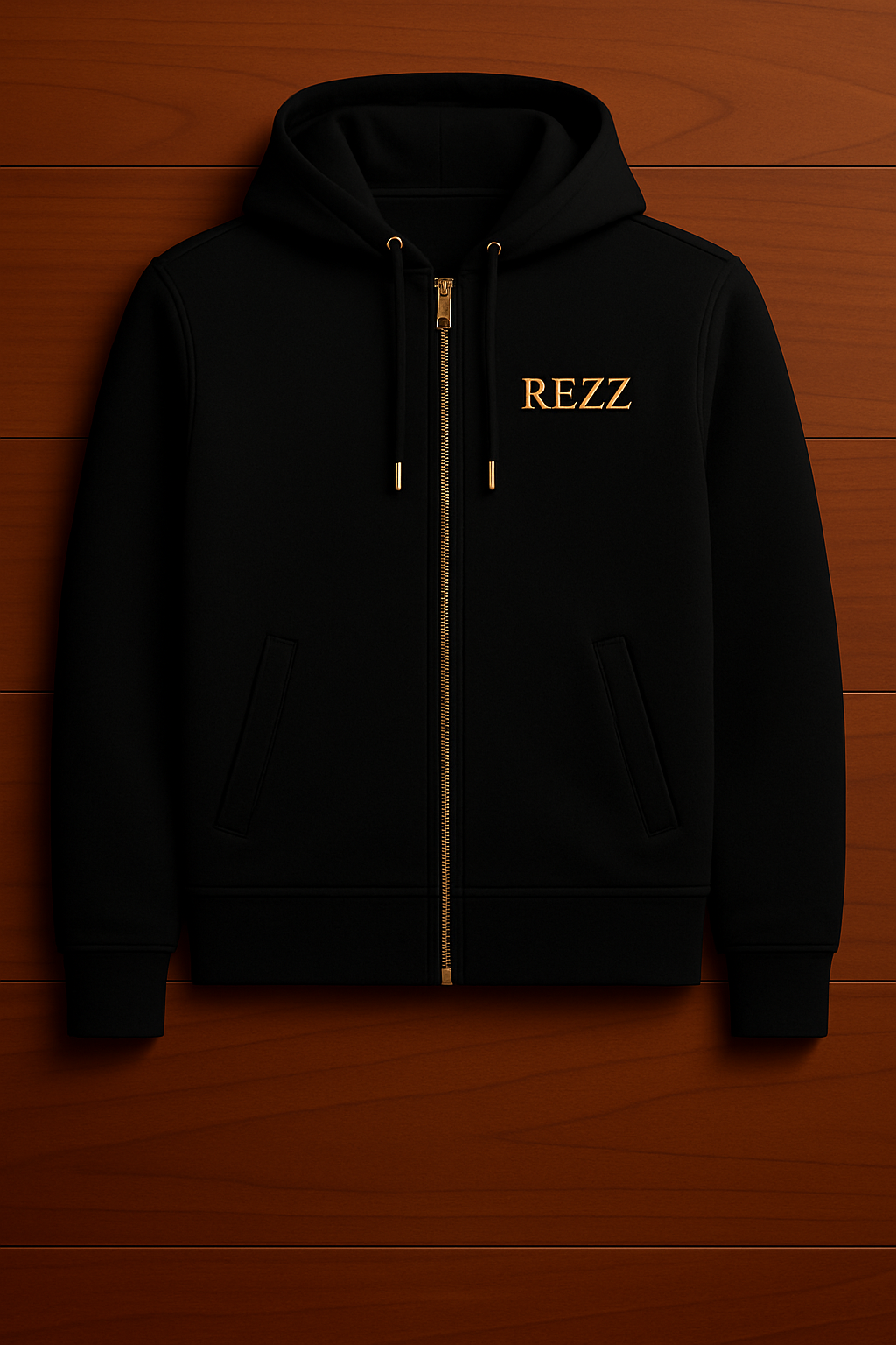 REZZ Yazılı Zip up-Hoodie
