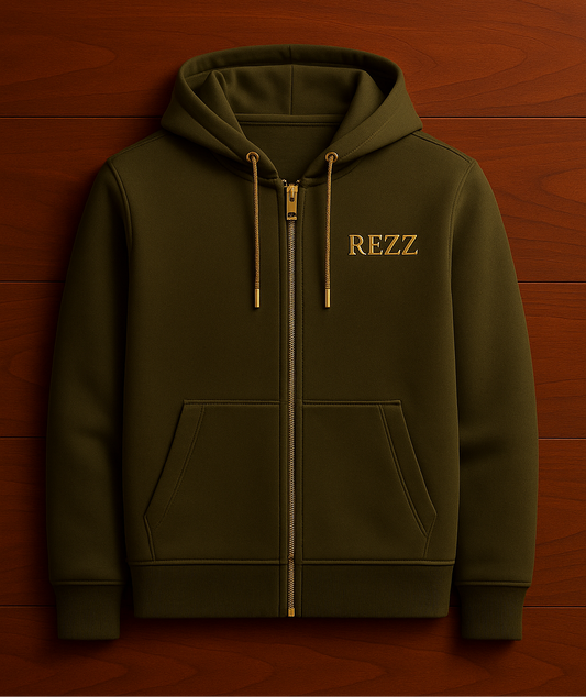 REZZ Yazılı Zip-Up Hoodie