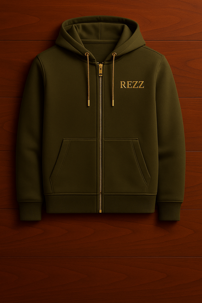 REZZ Yazılı Zip up-Hoodie